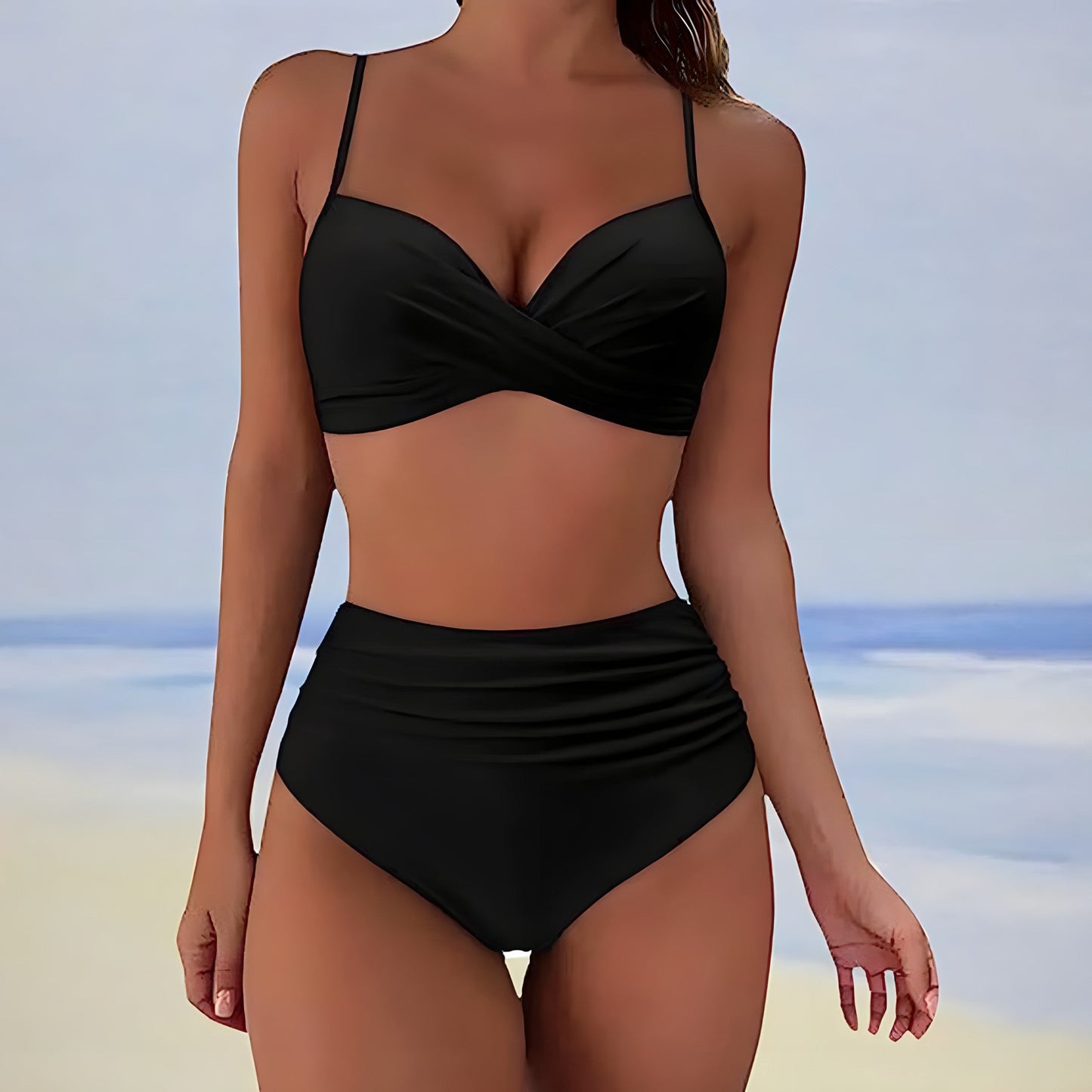 Women's High Waist Bikini Stretchable For Beach And Pool