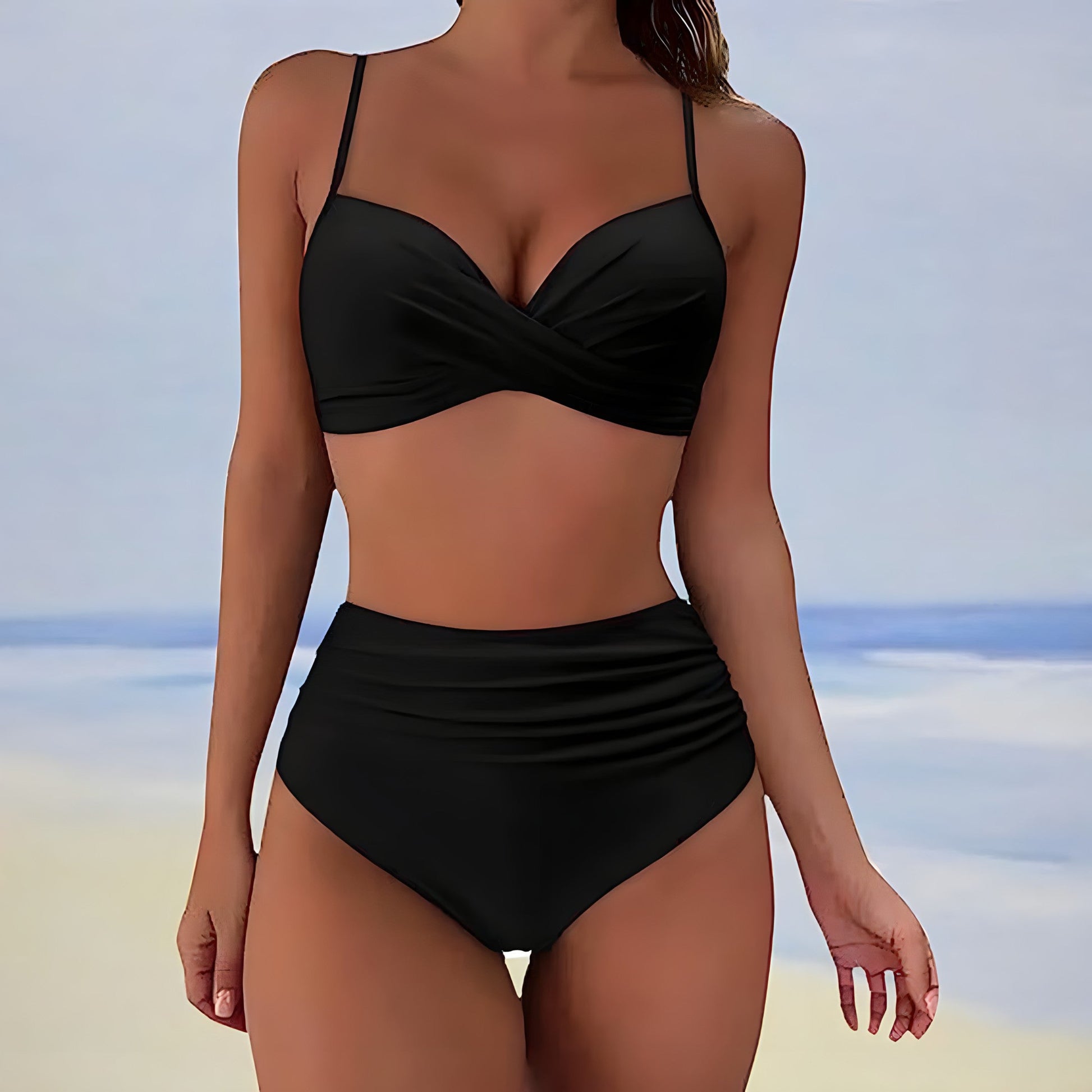 Women's High Waist Bikini Stretchable For Beach And Pool