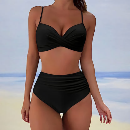 Women's High Waist Bikini Stretchable For Beach And Pool