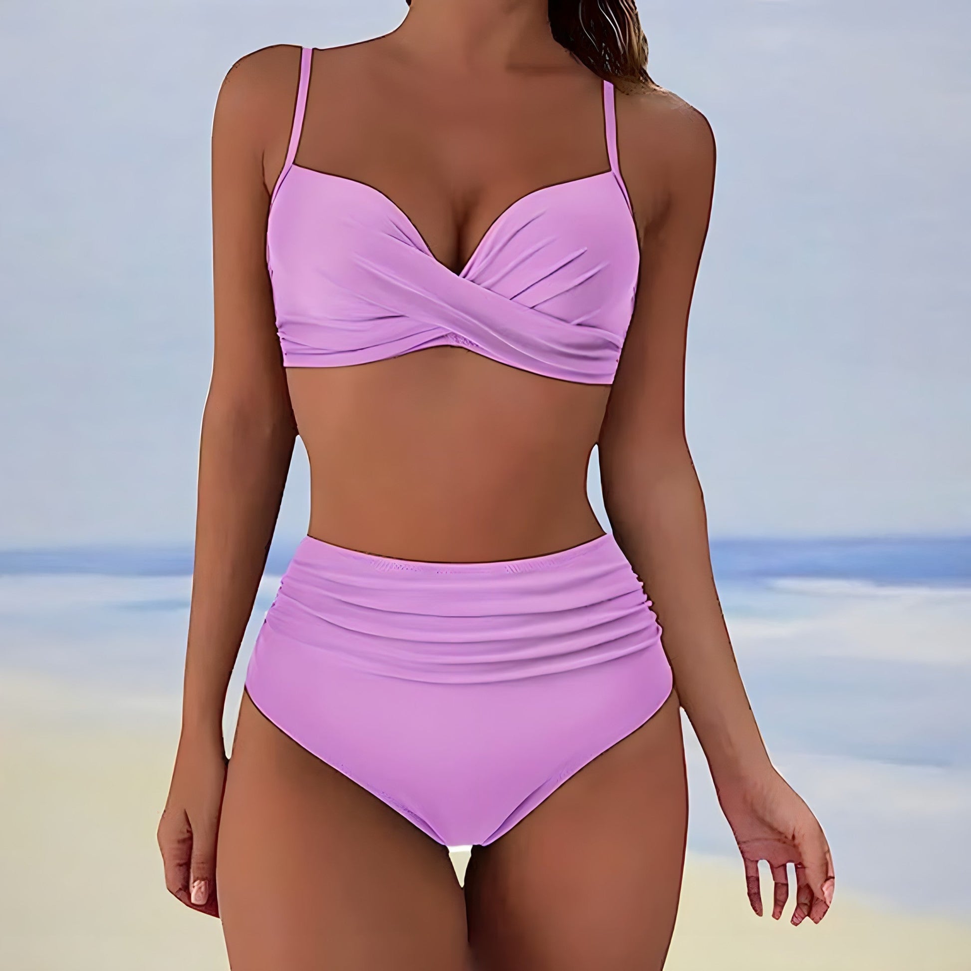 Women's High Waist Bikini Stretchable For Beach And Pool