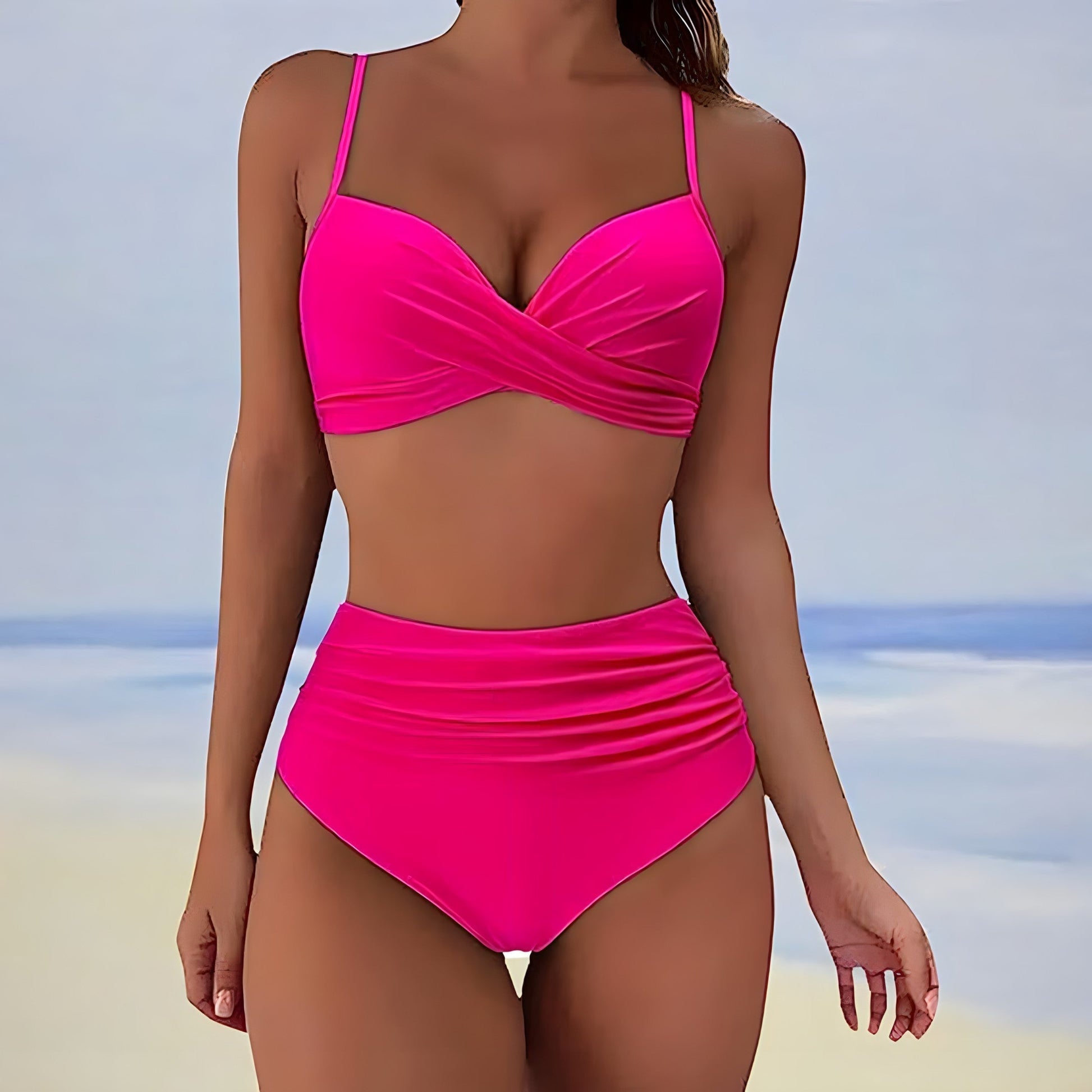 Women's High Waist Bikini Stretchable For Beach And Pool