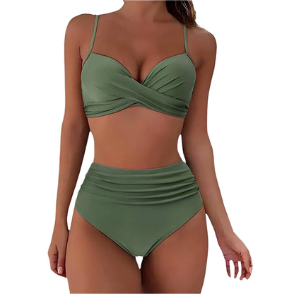 Women's High Waist Bikini Stretchable For Beach And Pool