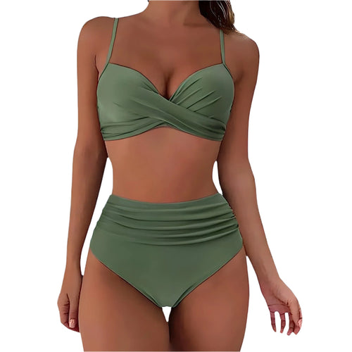 Women's High Waist Bikini Stretchable For Beach And Pool