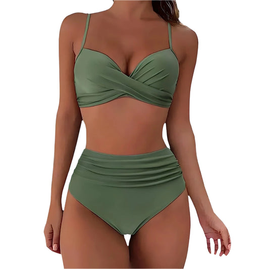 Women's High Waist Bikini Stretchable For Beach And Pool