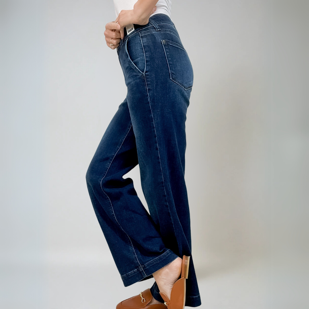 Women's High Waist Comfort Luxe Wide Jeans