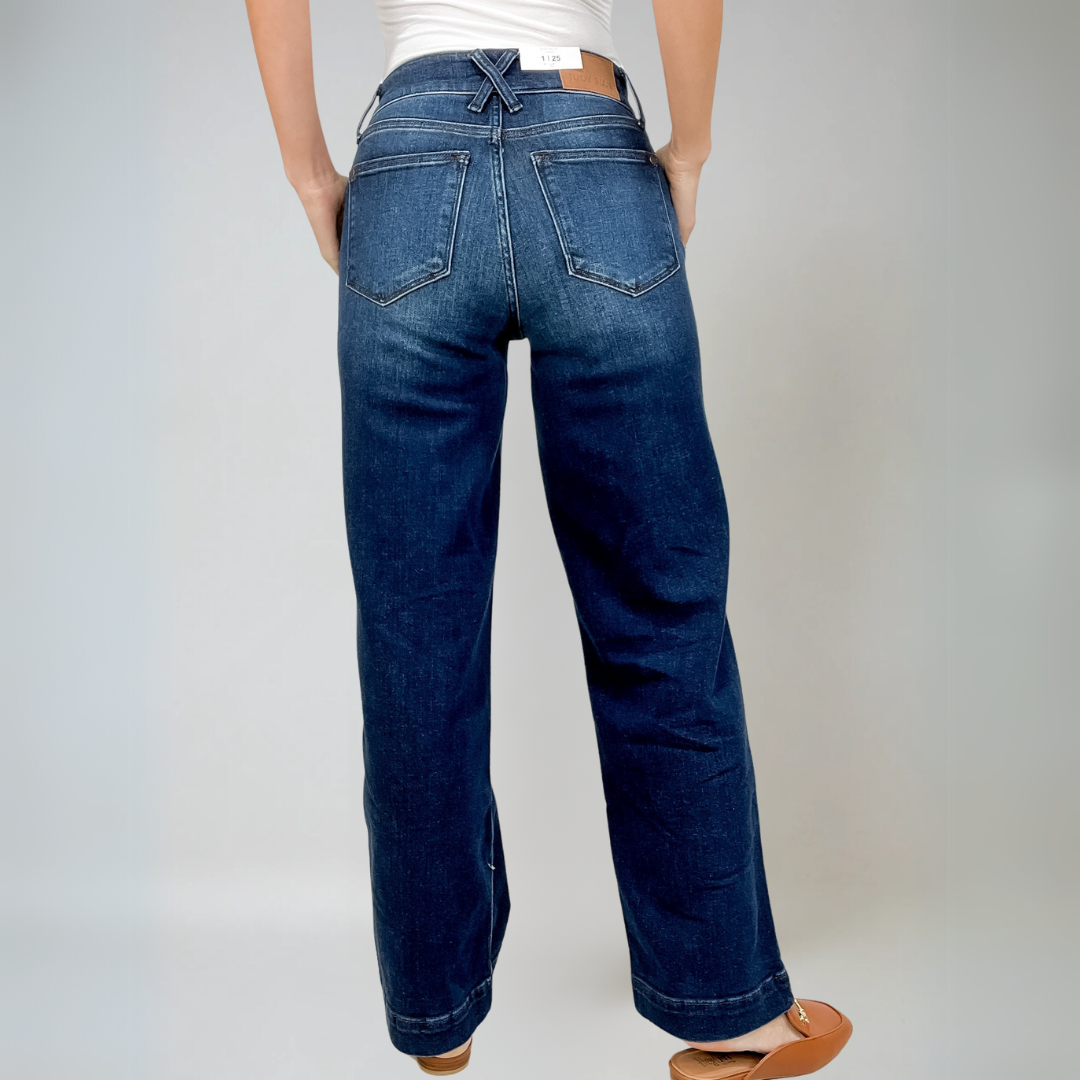 Women's High Waist Comfort Luxe Wide Jeans