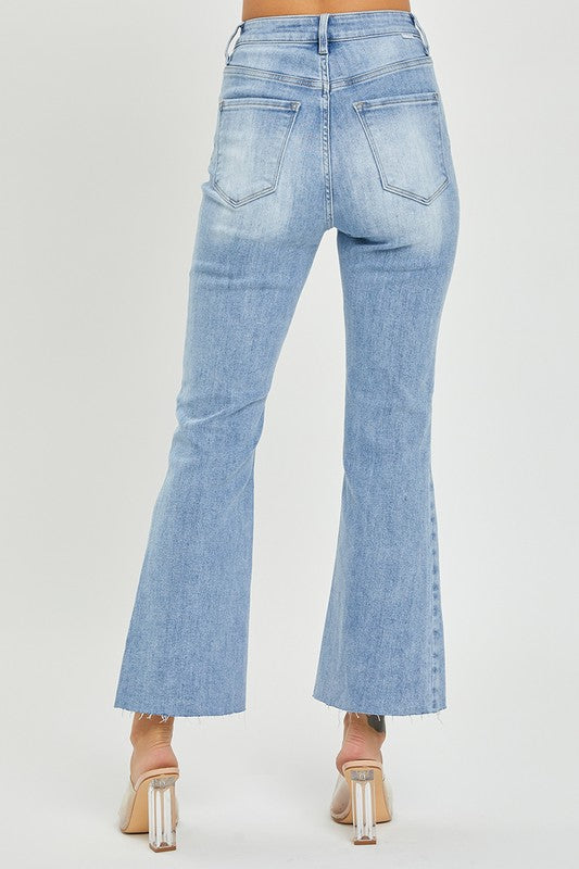 Women's High Waist Crop Flare