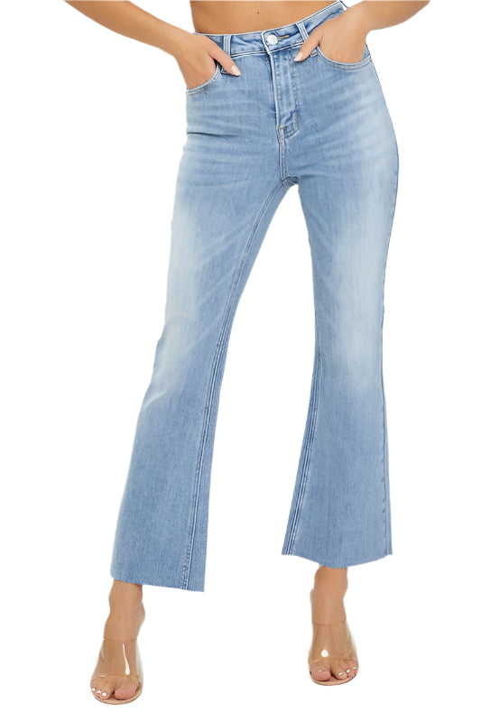 Women's High Waist Crop Flare