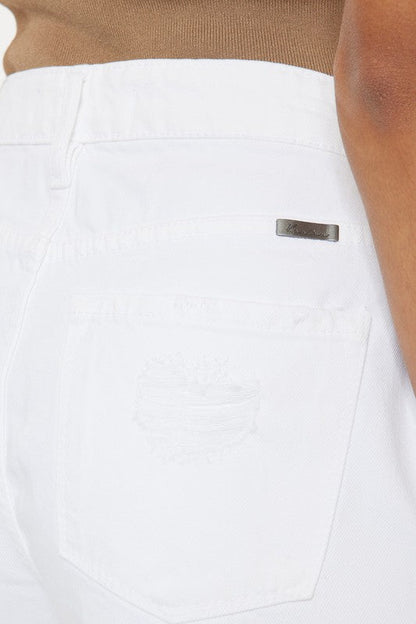 Women's High Waist Frayed Hem Shorts