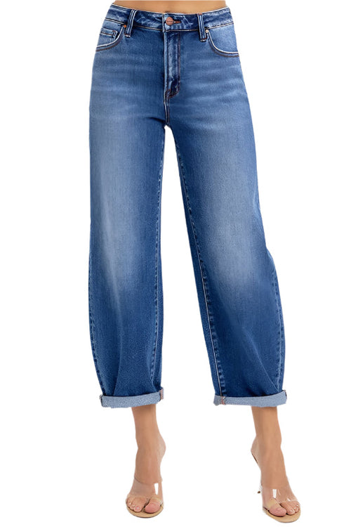 Women's High Waist Jeans Mild Barrel Denim