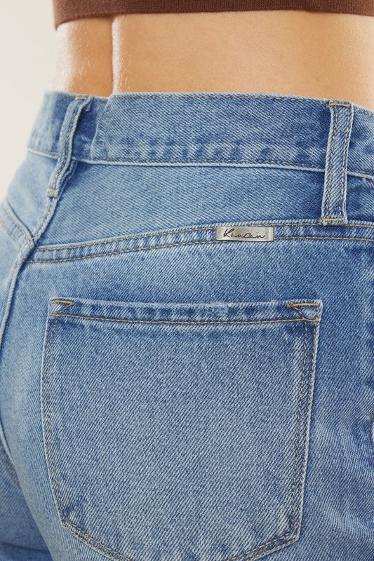 Women's High Waist Mom Fit Denim Jeans
