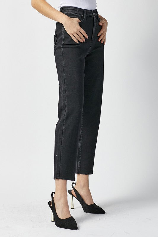 Women's High Waist Mom Fit Jeans Washed