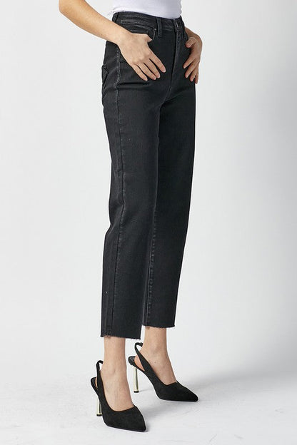 Women's High Waist Mom Fit Jeans Washed