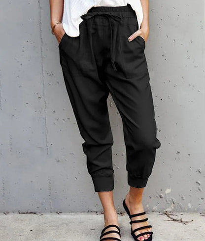 Women's High Waist Slim-fit Trousers Casual