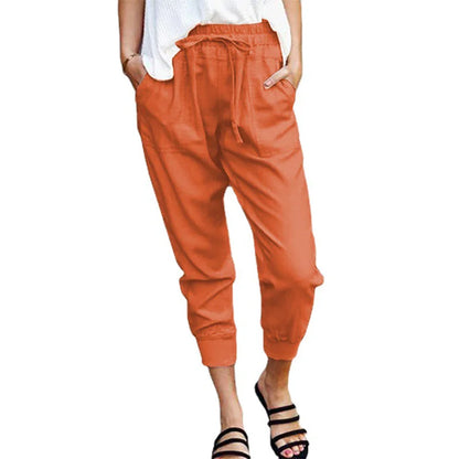 Women's High Waist Slim-fit Trousers Casual
