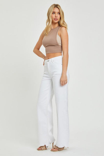 Women's High Waist Wide Jeans