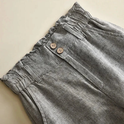 Women's High Waist Wide Trousers Casual Elastic with Wide Legs