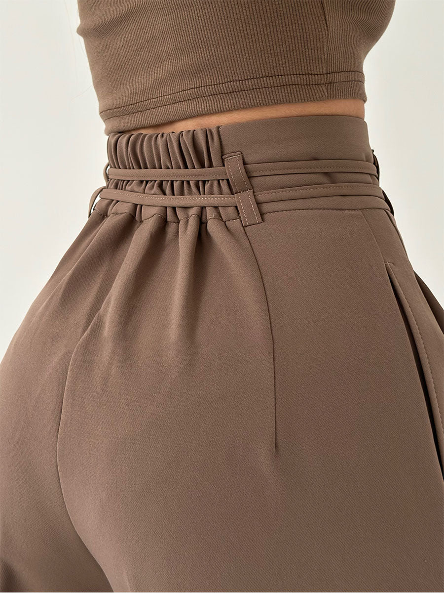 Women's High Waist Wide Trousers Elegant Style