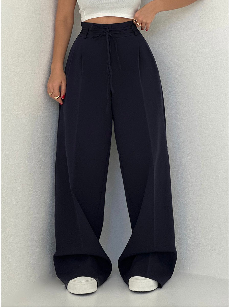 Women's High Waist Wide Trousers Elegant Style