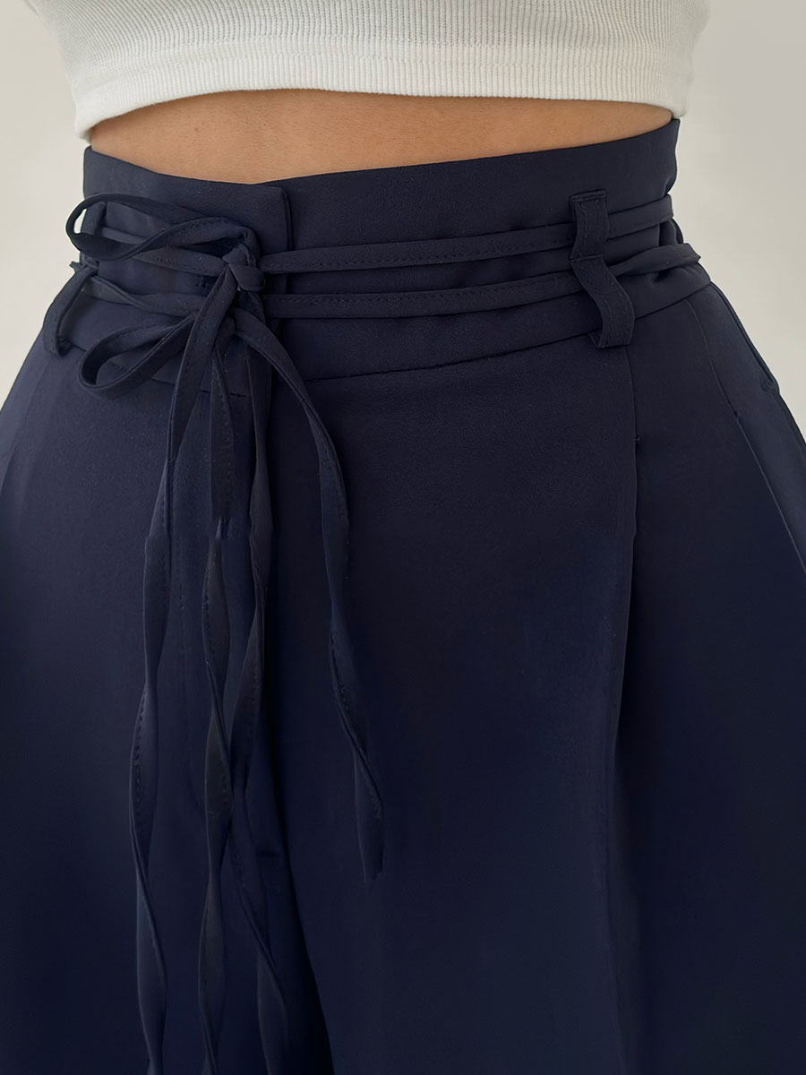 Women's High Waist Wide Trousers Elegant Style
