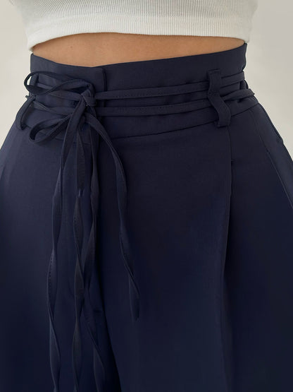 Women's High Waist Wide Trousers Elegant Style