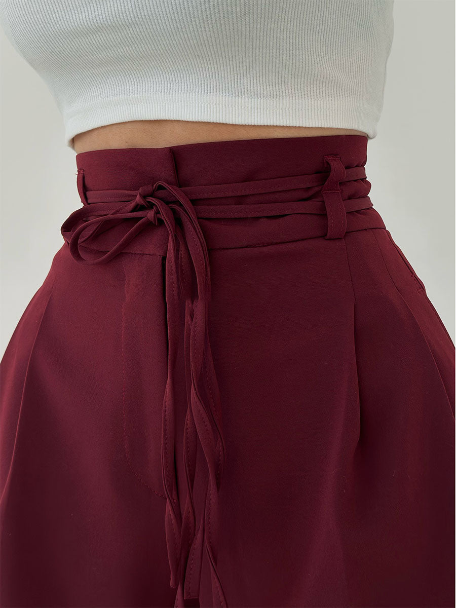 Women's High Waist Wide Trousers Elegant Style