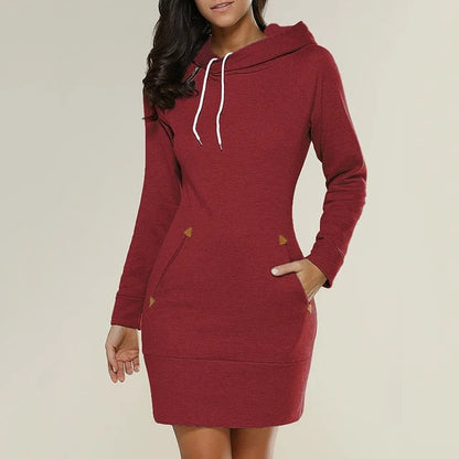 Women's Hooded Dress Casual Style for Winter Days