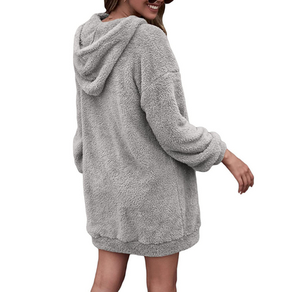 Women's Hoodie Fluffy Comfort Polyester for Casual Outings and Relaxation