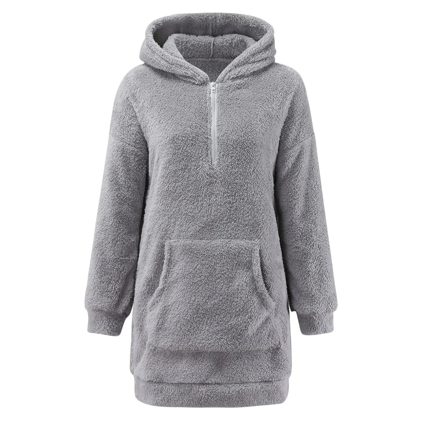 Women's Hoodie Fluffy Comfort Polyester for Casual Outings and Relaxation