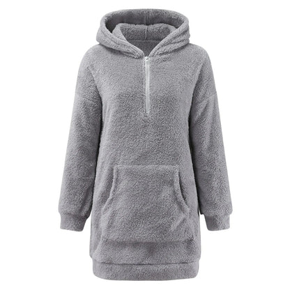 Women's Hoodie Fluffy Comfort Polyester for Casual Outings and Relaxation