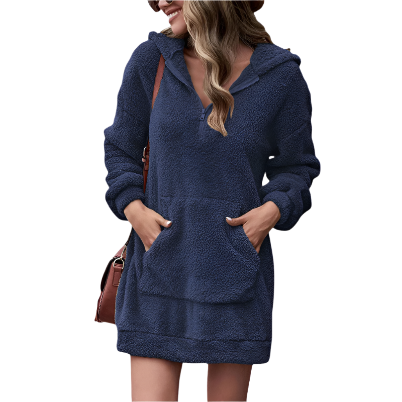 Women's Hoodie Fluffy Comfort Polyester for Casual Outings and Relaxation