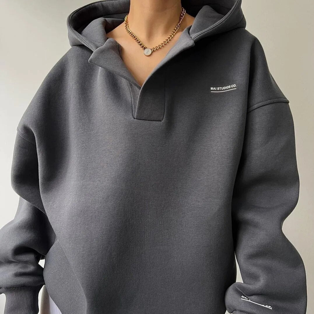 Women's Hoodie V-neck Casual Trendy Style