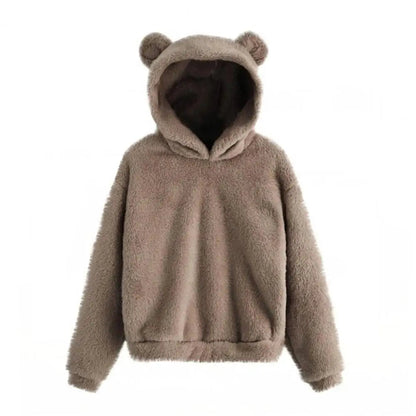 Women's Hoodie with Hood and Playful Ears