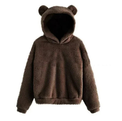 Women's Hoodie with Hood and Playful Ears
