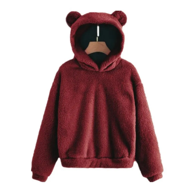 Women's Hoodie with Hood and Playful Ears
