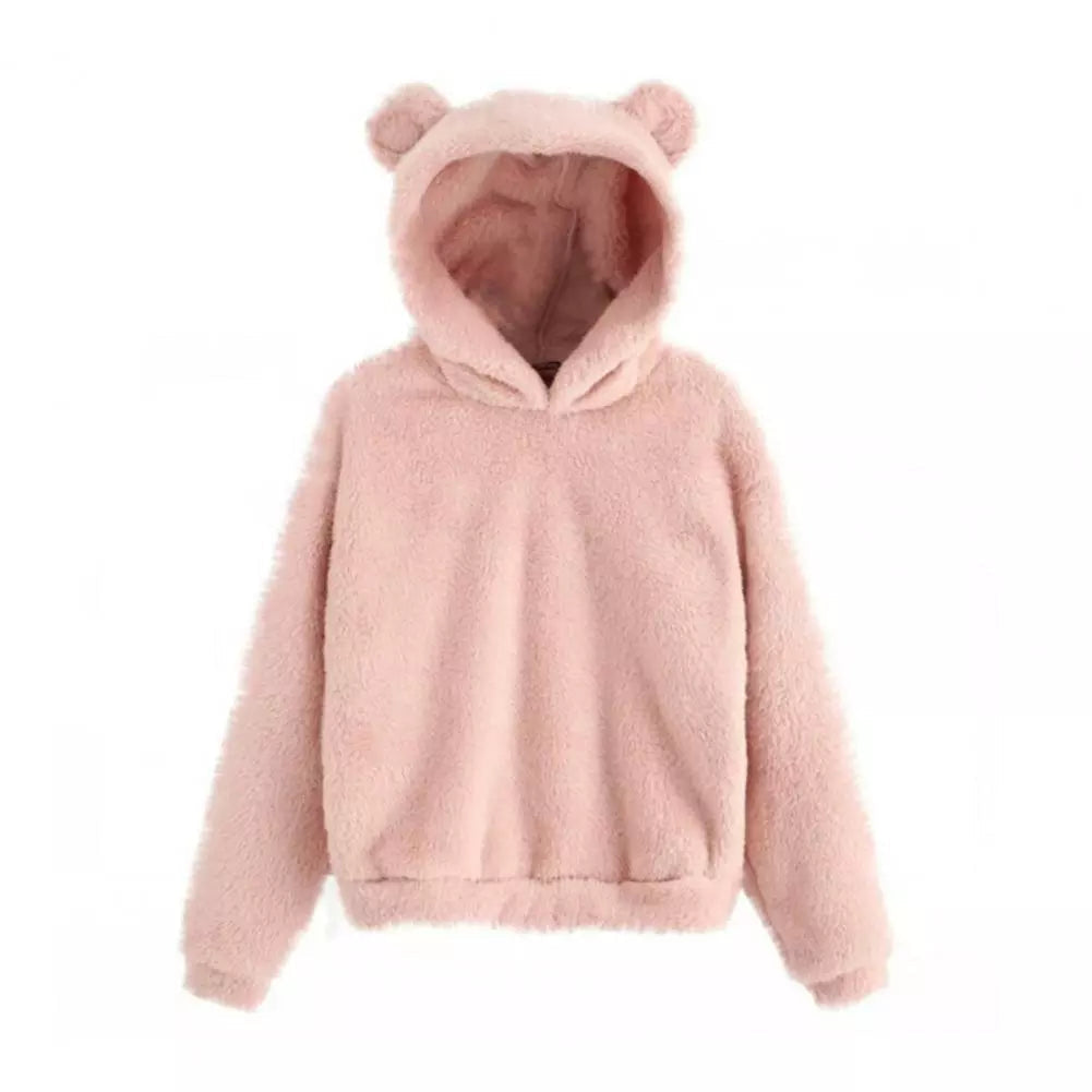 Women's Hoodie with Hood and Playful Ears