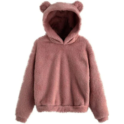 Women's Hoodie with Hood and Playful Ears