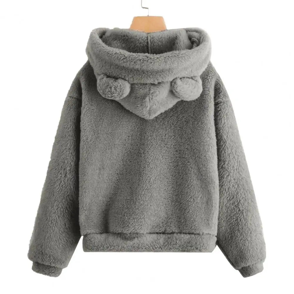 Women's Hoodie with Hood and Playful Ears