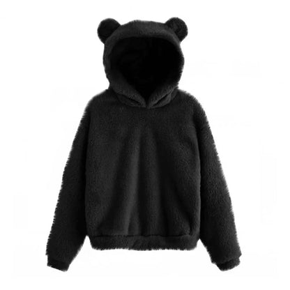 Women's Hoodie with Hood and Playful Ears