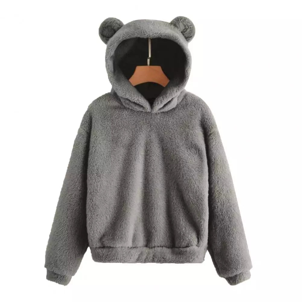 Women's Hoodie with Hood and Playful Ears