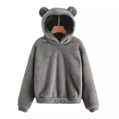 Women's Hoodie with Hood and Playful Ears