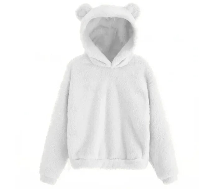 Women's Hoodie with Hood and Playful Ears