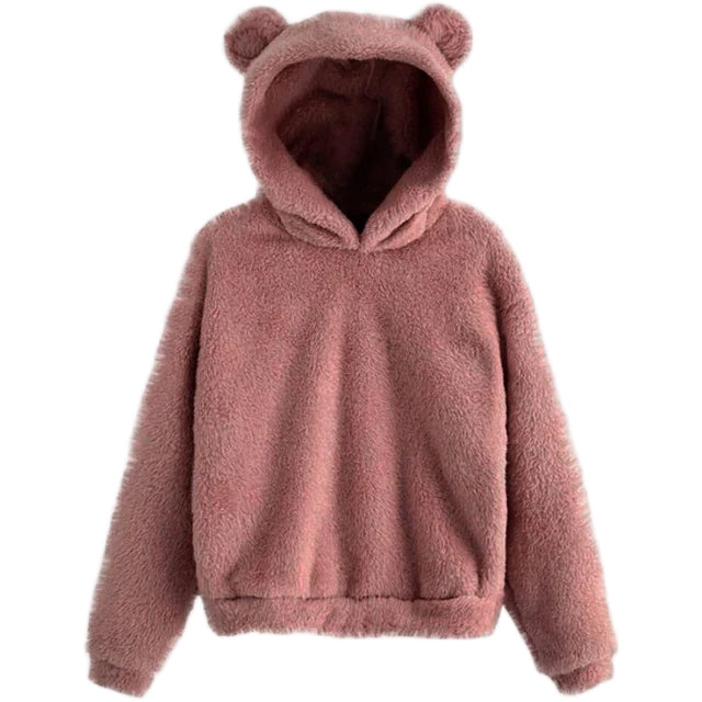 Women's Hoodie with Hood and Playful Ears