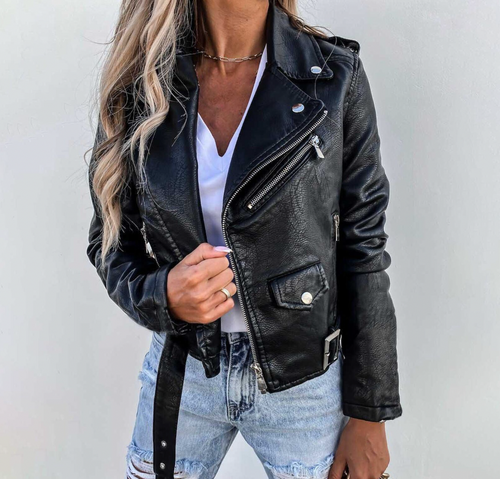Women's Jacket Slim Cut Luxury Leather Style