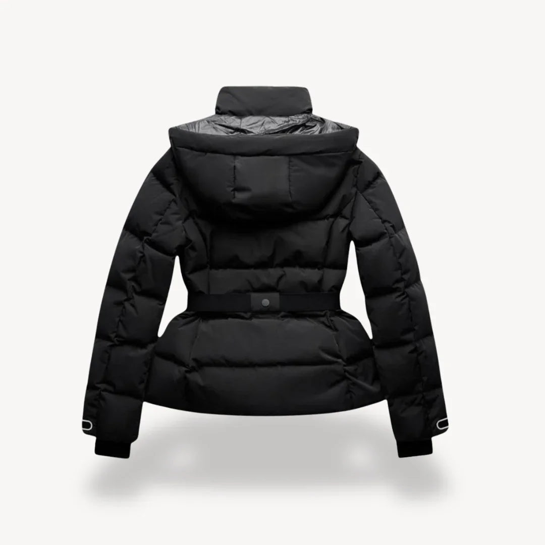 Women's Jacket Waterproof With Belt Chic Silhouette