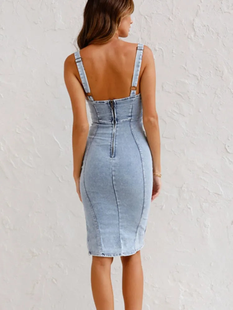 Women's Jeans Dress Casual With Adjustable Straps Denim