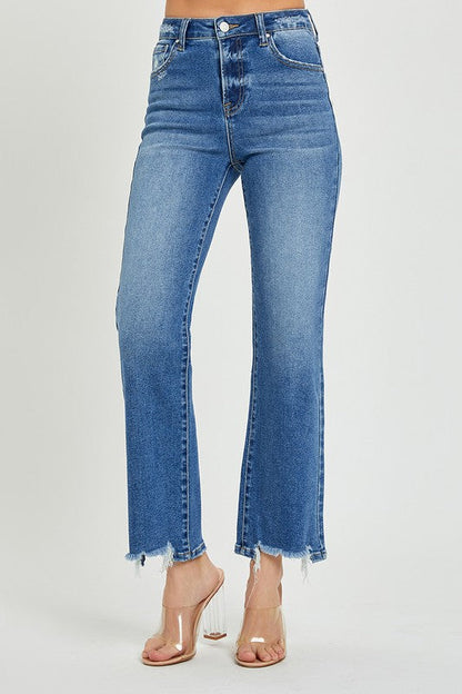 Women's Jeans High Waist Relaxed Straight Denim