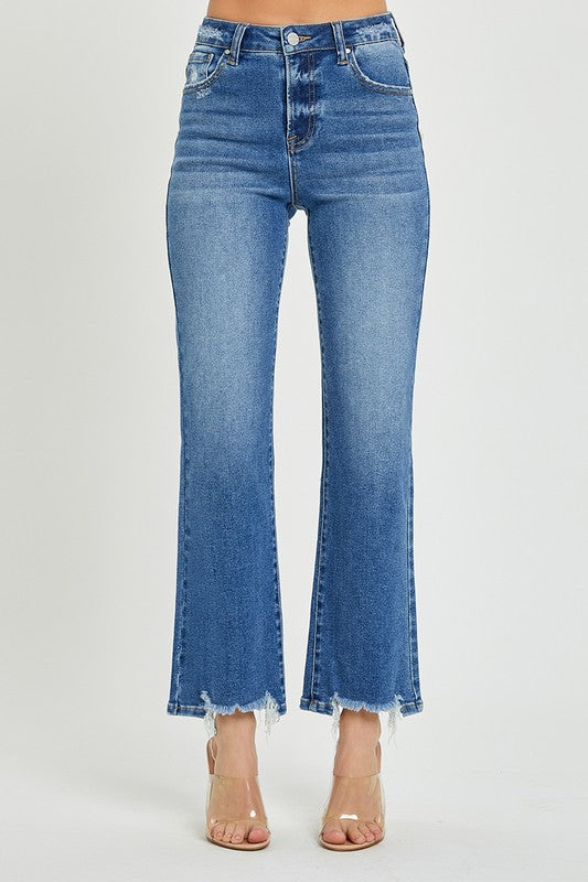 Women's Jeans High Waist Relaxed Straight Denim