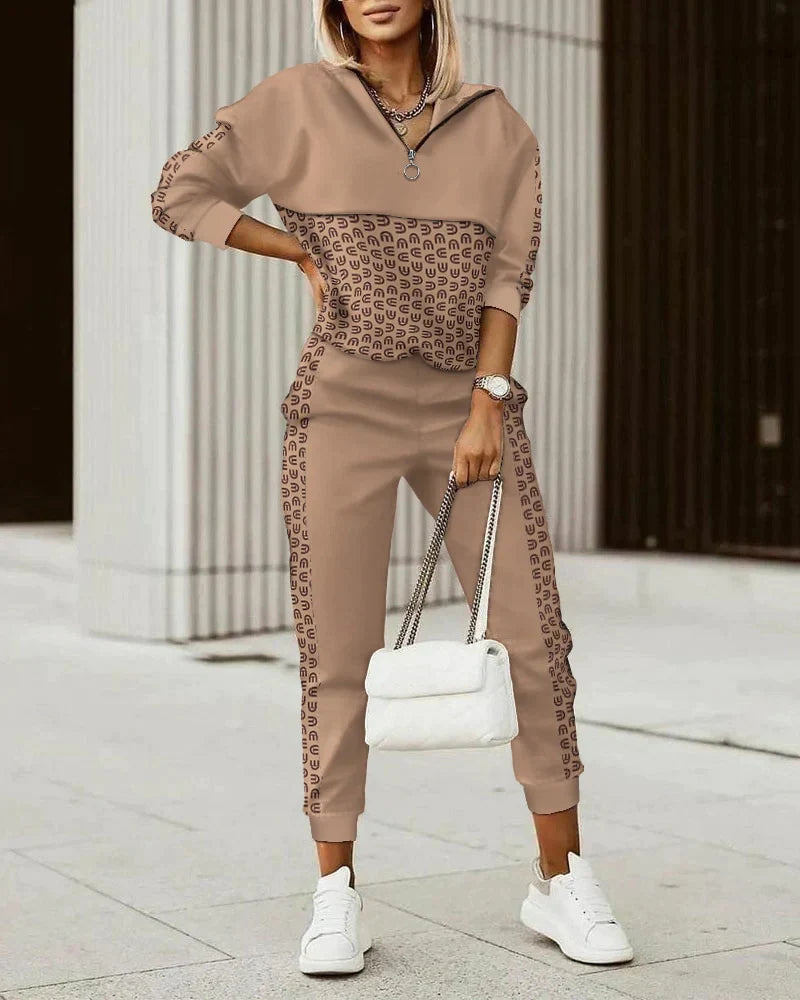 Women's Jogging Suit With Monogram Top and Joggers