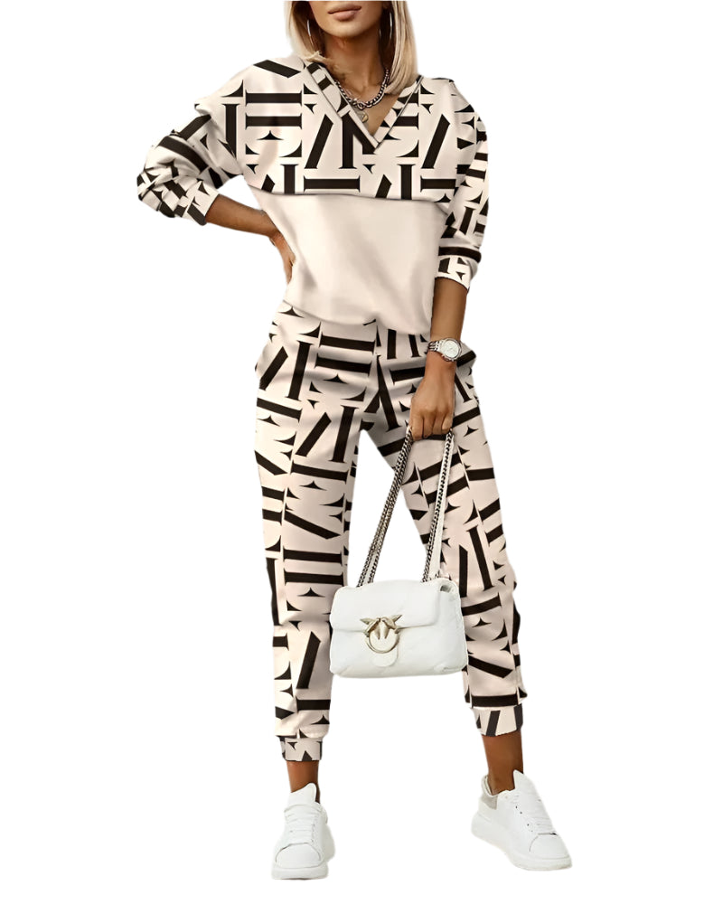 Women's Jogging Suit With Monogram Top and Joggers